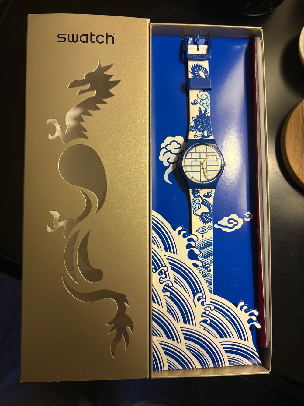 2012 Year of the Dragon Swatch Blue & White